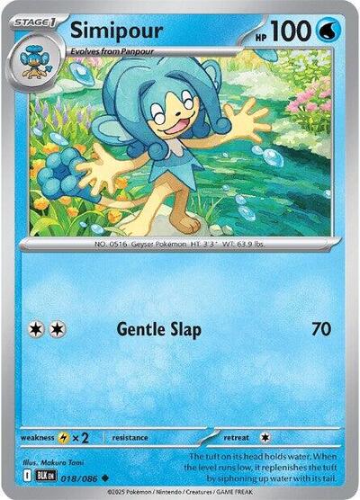 Simipour (SV: Black Bolt) Near Mint Reverse Holofoil - Nick Nack's Full Frontal Attack