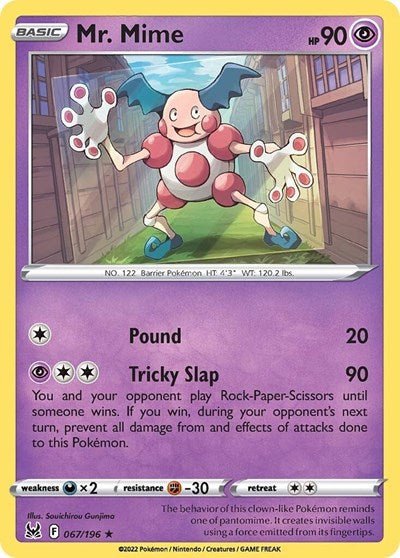 Mr. Mime (SWSH11: Lost Origin) Near Mint - Nick Nack's Full Frontal Attack