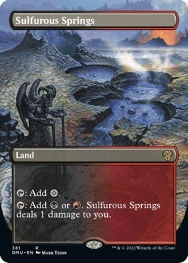 Sulfurous Springs (Borderless) (Dominaria United) Near Mint - Nick Nack's Full Frontal Attack