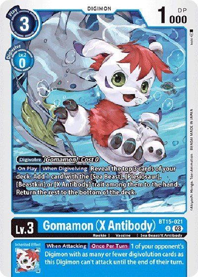 Gomamon (X Antibody) (Exceed Apocalypse) Near Mint - Nick Nack's Full Frontal Attack