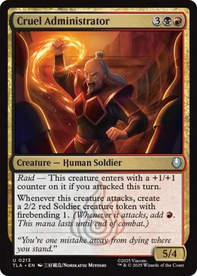 Cruel Administrator (Avatar: The Last Airbender) Near Mint Foil