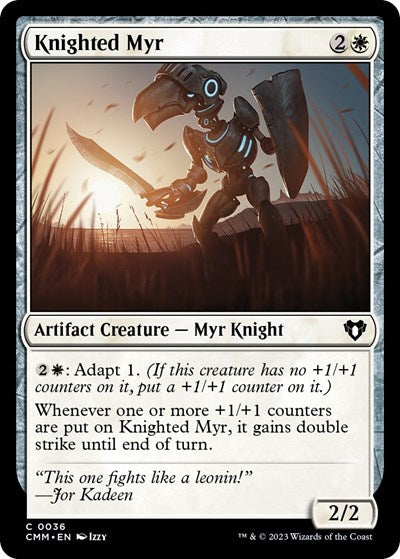 Knighted Myr (Commander Masters) Near Mint