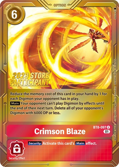 Crimson Blaze (2023 Store Participant) (New Awakening) Near Mint Foil