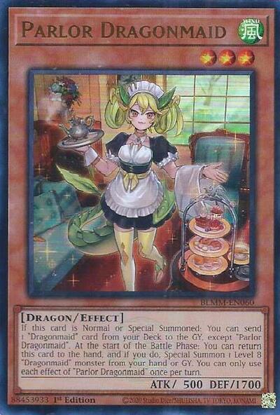 Parlor Dragonmaid (Battles of Legend: Monster Mayhem) Light Play 1st Edition