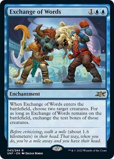 Exchange of Words (Unfinity) Near Mint Foil - Nick Nack's Full Frontal Attack