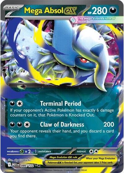 Mega Absol ex - 086 (ME01: Mega Evolution) Light Play Holofoil