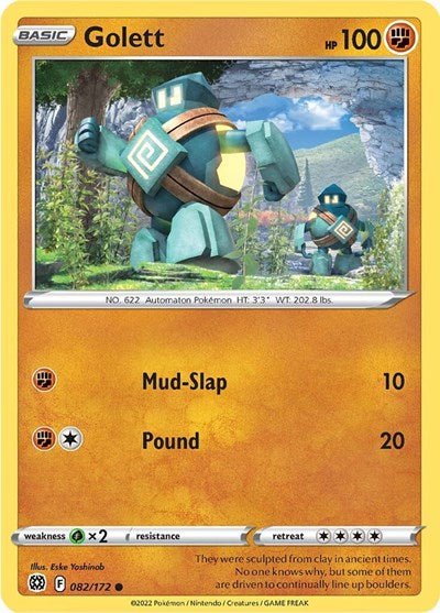 Golett (SWSH09: Brilliant Stars) Near Mint - Nick Nack's Full Frontal Attack