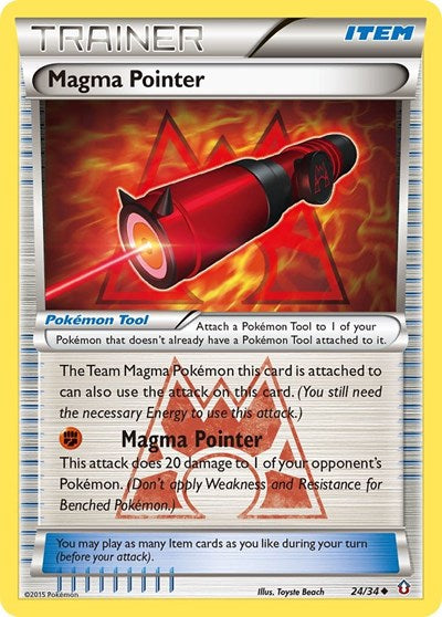 Magma Pointer (Double Crisis) Near Mint Reverse Holofoil