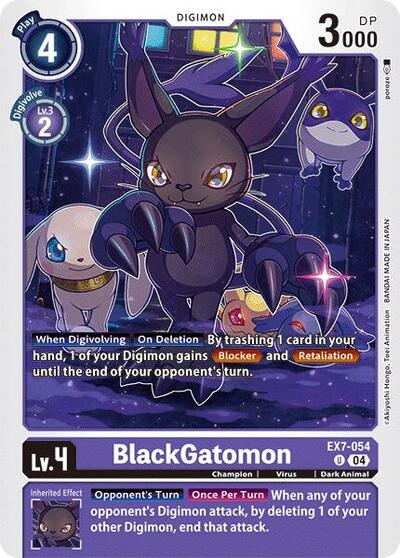 BlackGatomon (Digimon LIBERATOR) Near Mint - Nick Nack's Full Frontal Attack