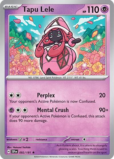 Tapu Lele (SV08: Surging Sparks) Near Mint Reverse Holofoil
