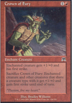 Crown of Fury (Onslaught) Medium Play