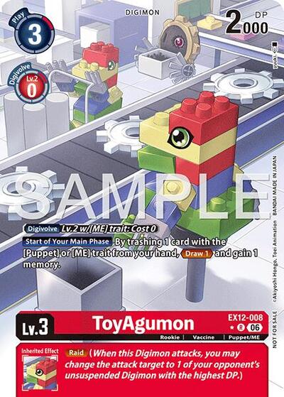 ToyAgumon (Box Topper) (Digital World Shambala) Near Mint Foil - Nick Nack's Full Frontal Attack
