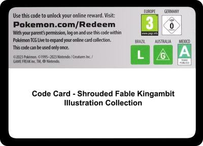Code Card - Shrouded Fable Kingambit Illustration Collection (SV: Shrouded Fable) Near Mint