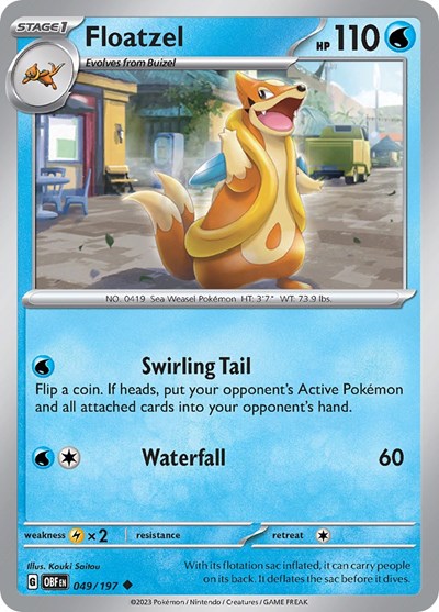 Floatzel (Scarlet and Violet: Obsidian Flames) Near Mint