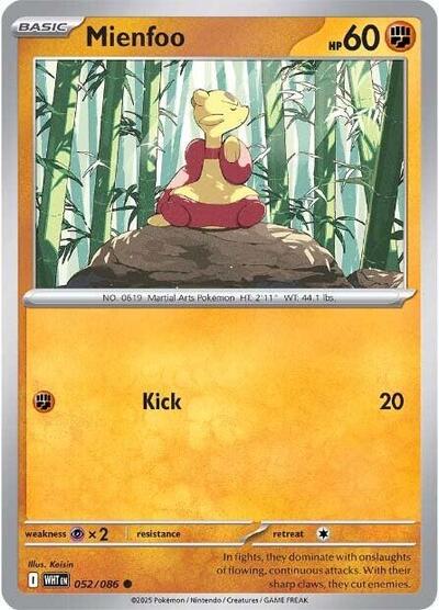 Mienfoo (SV: White Flare) Near Mint Reverse Holofoil - Nick Nack's Full Frontal Attack