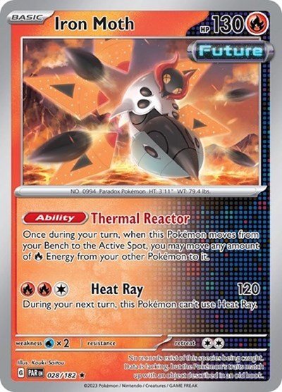 Iron Moth - 028/182 (Non-Holo) (Deck Exclusives) Near Mint - Nick Nack's Full Frontal Attack