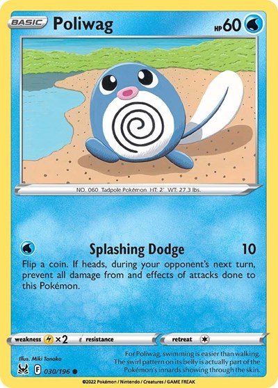 Poliwag (SWSH11: Lost Origin) Near Mint - Nick Nack's Full Frontal Attack