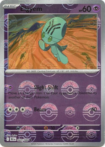 Elgyem (Poke Ball Pattern) (SV: Black Bolt) Near Mint Holofoil - Nick Nack's Full Frontal Attack