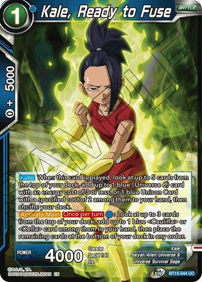 Kale, Ready to Fuse (Saiyan Showdown) Near Mint - Nick Nack's Full Frontal Attack