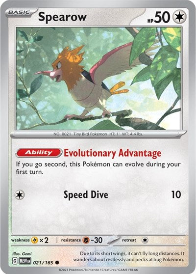 Spearow (Scarlet and Violet: 151) Near Mint
