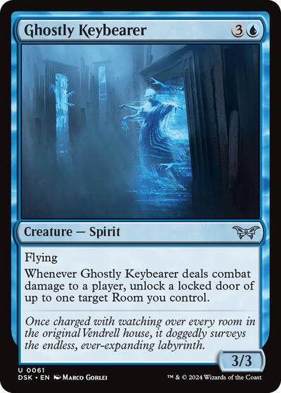 Ghostly Keybearer (Duskmourn: House of Horror) Near Mint - Nick Nack's Full Frontal Attack