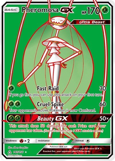 Pheromosa GX (Full Art) (SM - Ultra Prism) Near Mint Holofoil - Nick Nack's Full Frontal Attack
