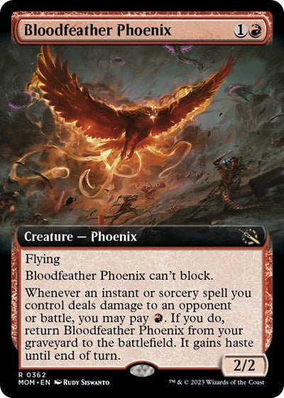 Bloodfeather Phoenix (Extended Art) (March of the Machine) Near Mint Foil - Nick Nack's Full Frontal Attack