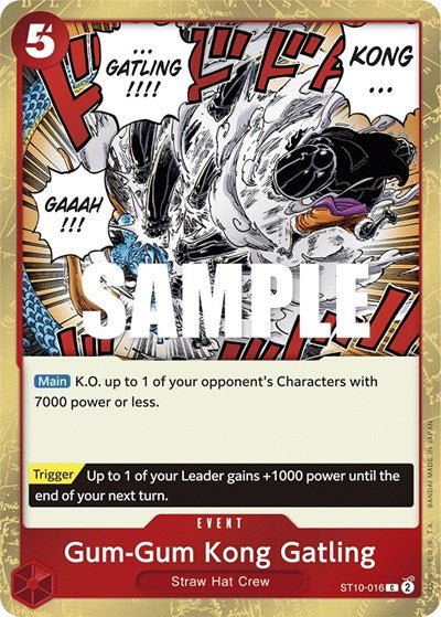 Gum - Gum Kong Gatling (Starter Deck 10: Ultimate Deck: The Three Captains) Near Mint Foil - Nick Nack's Full Frontal Attack