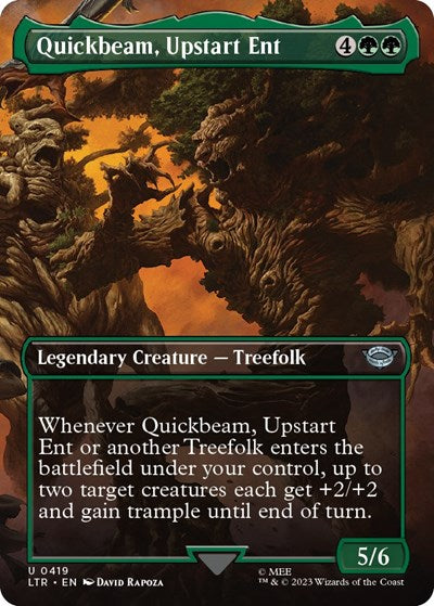 Quickbeam, Upstart Ent (Borderless) (Universes Beyond: The Lord of the Rings: Tales of Middle-earth) Near Mint - Nick Nack's Full Frontal Attack