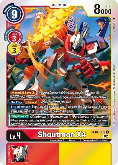 Shoutmon X4 (Xros Encounter) Near Mint Foil - Nick Nack's Full Frontal Attack
