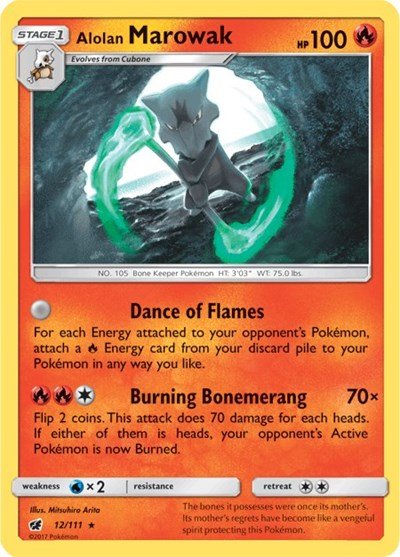Alolan Marowak (SM - Crimson Invasion) Near Mint Holofoil - Nick Nack's Full Frontal Attack