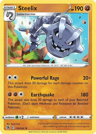 Steelix (SWSH08: Fusion Strike) Near Mint Holofoil - Nick Nack's Full Frontal Attack