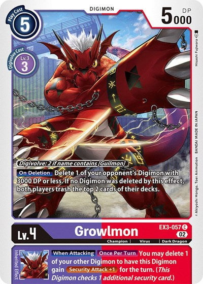 Growlmon (Draconic Roar) Near Mint