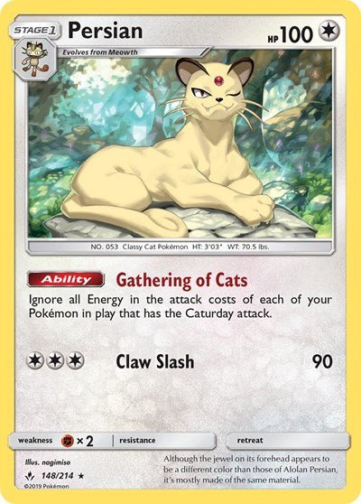 Persian (SM - Unbroken Bonds) Near Mint - Nick Nack's Full Frontal Attack
