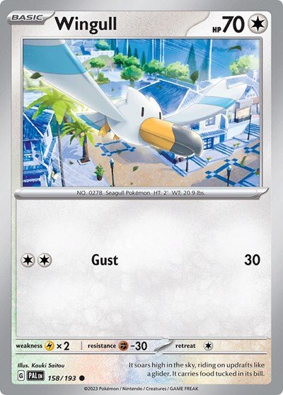 Wingull (SV02: Paldea Evolved) Near Mint Reverse Holofoil - Nick Nack's Full Frontal Attack