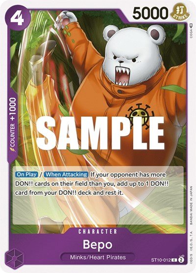 Bepo (Starter Deck 10: Ultimate Deck: The Three Captains) Near Mint Foil - Nick Nack's Full Frontal Attack