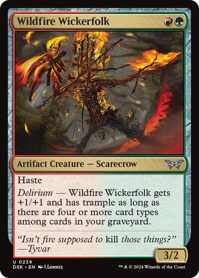 Wildfire Wickerfolk (Duskmourn: House of Horror) Near Mint - Nick Nack's Full Frontal Attack