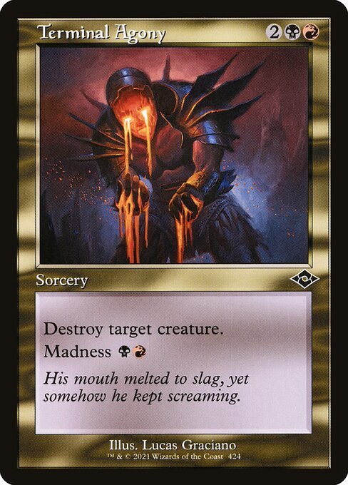 Terminal Agony (Retro Frame) (Foil Etched) (Modern Horizons 2) Near Mint Foil - Nick Nack's Full Frontal Attack