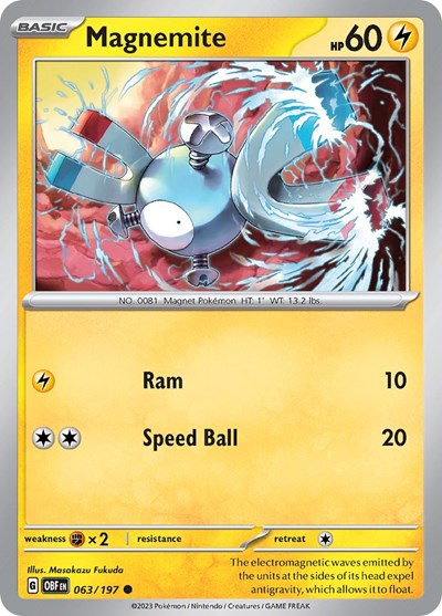 Magnemite (Scarlet and Violet: Obsidian Flames) Near Mint