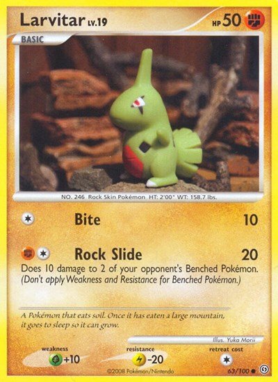 Larvitar (Stormfront) Light Play - Nick Nack's Full Frontal Attack