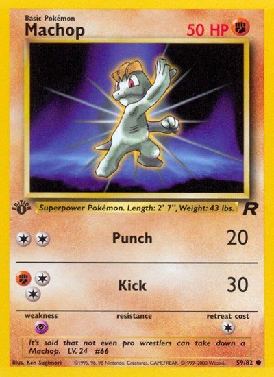Machop (Team Rocket) Medium Play Unlimited - Nick Nack's Full Frontal Attack