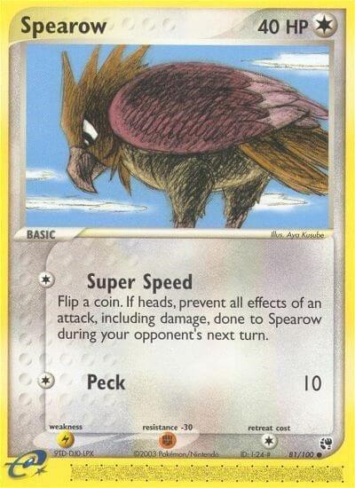 Spearow (Sandstorm) Damaged / Poor - Nick Nack's Full Frontal Attack