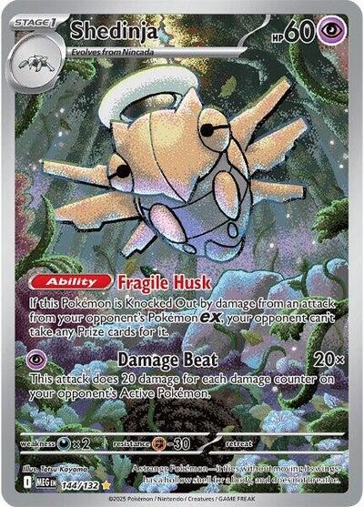 Shedinja - 144 (ME01: Mega Evolution) Near Mint Holofoil - Nick Nack's Full Frontal Attack
