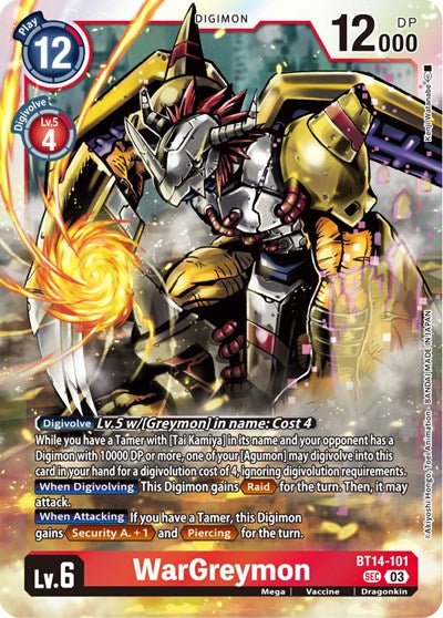 WarGreymon (Blast Ace) Near Mint Foil - Nick Nack's Full Frontal Attack