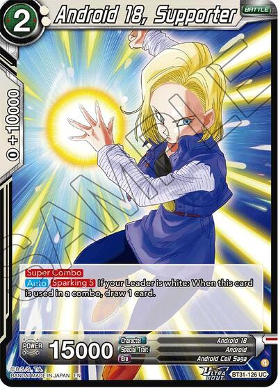 Android 18, Supporter (Impact Beyond Dimensions) Near Mint Foil