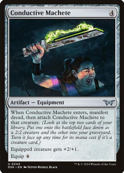 Conductive Machete (Duskmourn: House of Horror) Near Mint - Nick Nack's Full Frontal Attack