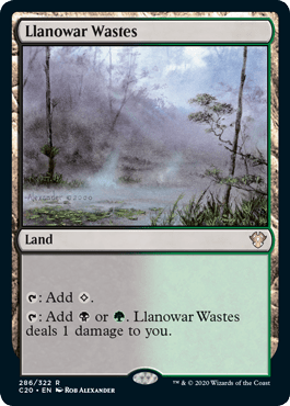 Llanowar Wastes (Commander 2020 Ikoria) Near Mint - Nick Nack's Full Frontal Attack