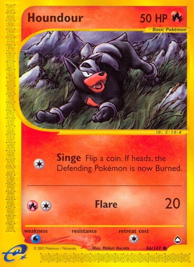 Houndour (86) (Aquapolis) Light Play