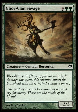 Ghor - Clan Savage (Duel Decks: Heroes vs Monsters) Near Mint - Nick Nack's Full Frontal Attack