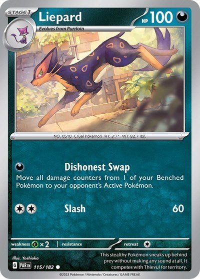 Liepard (Scarlet and Violet: Paradox Rift) Near Mint - Nick Nack's Full Frontal Attack